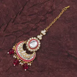 House of Pataudi Gold-Plated Artificial Stones and Beads Jewellery Set image 2