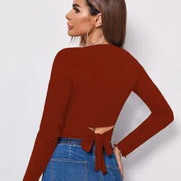 AVANOVA Sheen Wrap Crop Top image 4