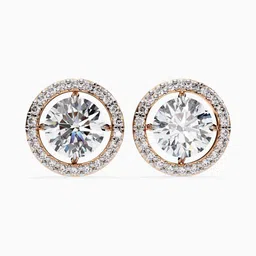 VALANOVA BIS Hallmark 14KT Rose Gold Diamond Studded Earrings- 1.32 gm-picture-23
