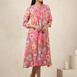 Soch Women Floral Printed A-Line Midi Dress image 4