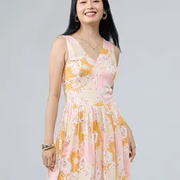 20Dresses Floral Printed V Neck Fit & Flare Dress-picture-38