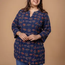 THE INDIAN ETHNIC CO Floral Print Cotton Top image 4
