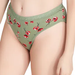 Liigne Pack Of 3 Floral Printed Pure Cotton Mid-Rise Basic Briefs VCPPC4604-XS image 4