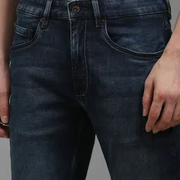 Louis Philippe Jeans Men Slim Fit Slash Knee Light Fade Jeans image 3