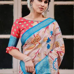 MAHARANI COUTURE Paisley Art Silk Kanjeevaram Saree image 2