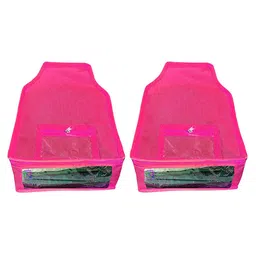 atorakushon Adults Set of 2 Pink Solid Blouse Wardrobe Storage Bag Organisers-picture-23