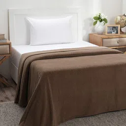 MASPAR Colorart Blaize Brown 256GSM Cotton Single Bed Cover-image-14
