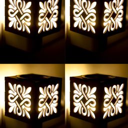Gojeeva Brown & White Camphor Diffuser Glass With Switch-picture-11
