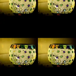 Gojeeva  4 Pcs White & Yellow Camphor Diffuser Glass With Switch-image-91