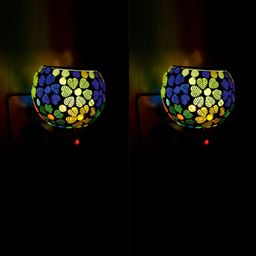 Gojeeva White & Blue Camphor Diffuser Glass With Switch-picture-10