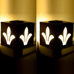 Gojeeva Brown Glass Camphor Diffuser With Switch And Lamp-picture-19