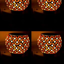 Gojeeva 4 Pcs White & Red Camphor Diffuser Glass With Switch-picture-24