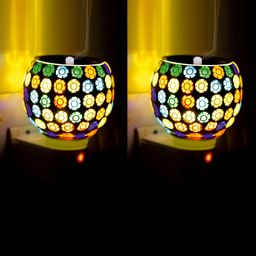 Gojeeva White & Black Glass Camphor Diffuser With Switch And Lamp-picture-21