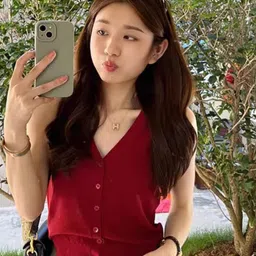 StyleCast Red Girls V-Neck Sleeveless Tank Top-picture-1