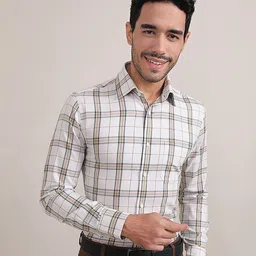 LOUIS STITCH Comfort Tartan Checks Cotton Formal Shirt-image-17