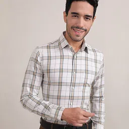 LOUIS STITCH Comfort Tartan Checked Formal Shirt-image-66