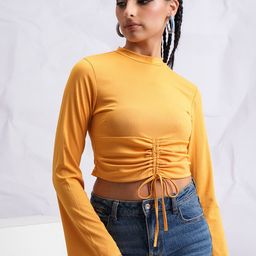 Tokyo Talkies Bell Sleeve Crop Top-picture-28