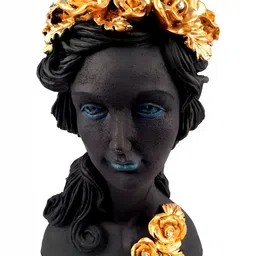 apka mart Black Face Textured Flower vase-picture-28