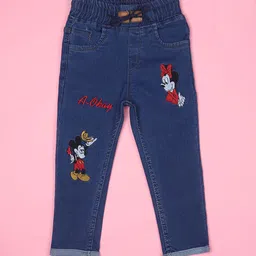 F2M Girls Slim Fit High-Rise Mildly Distressed Light Fade Embroidered Jeans-picture-11