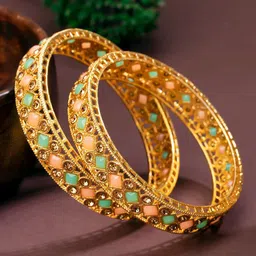 Sukkhi Women Set of 2 Gold Plated Austrian Diamond Bangle-picture-37