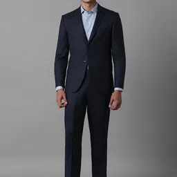 Luxure by Louis Philippe Slim-Fit Single-Breasted Two-Piece Formal Suit-image-42