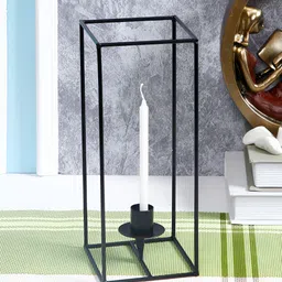Aura Black 2 Pieces Cuboidal Candle Holders-picture-34