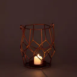 Aura Gold-Toned Candle Holder-image-0