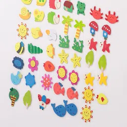 Kuber Industries Red & Yellow 48 Pieces Fish Shape Decorative Fridge Magnets image 1