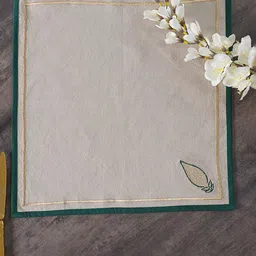 Pure Home and Living Set Of 6 Green Solid Table Napkins-image-22