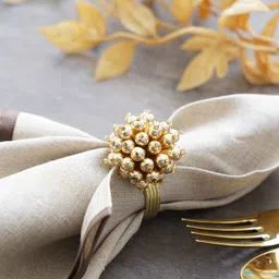 Pure Home and Living Set Of 4 Gold-Toned Table Napkin Rings-picture-13