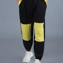 The Dance Bible Men Colourblocked Relaxed Fit Cotton Joggers-picture-15