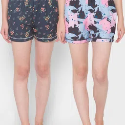FashionRack Women Pack Of 2 Printed Lounge Shorts-picture-12