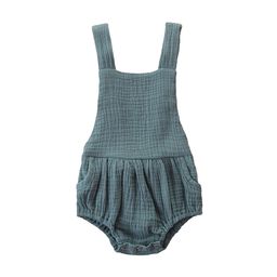 StyleCast Infants Girls Blue Cotton Rompers-picture-0