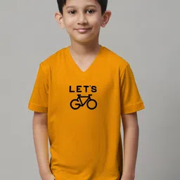 Friskers Boys Typography Printed V-Neck Pure Cotton T-Shirt-picture-20