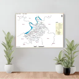 Wallpics White & Black Bharuch Jhagadia Map Printed Wall Sticker-picture-16