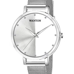 WANTON Women Embellished Stainless Steel Analogue Watch M-31 Silver White-picture-15