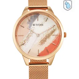 Titan Women Rose Gold-Toned Brass Printed Dial Bracelet Style Straps Watch 2664WM01-picture-28