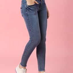 HJ HASASI Women Slim Fit High-Rise Light Fade Stretchable Jeans-picture-15