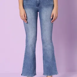HJ HASASI Women Bootcut High-Rise Heavy Fade Stretchable Jeans-image-28