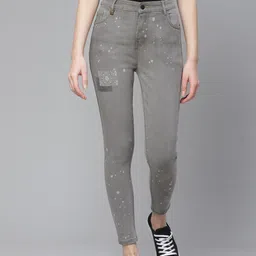 Hubberholme Women Slim Fit Acid Wash Stretchable Jeans-image-33