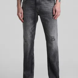 Jack & Jones Men Bootcut High-Rise Low Distress Heavy Fade Stretchable Jeans-picture-12