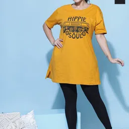 9shines Label Pack Of 2 Graphic Printed Cotton Longline Lounge T-Shirts-picture-15