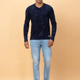 Being Human Men Printed Henley Neck Raw Edge T-shirt-picture-56
