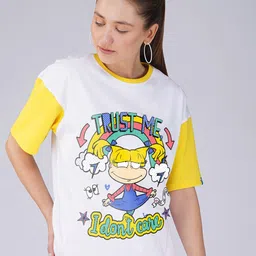 Crazymonk Graphic Printed Cotton Oversized T-shirt-picture-12