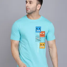SLOWLORIS Graphic Printed Round Neck Casual T-shirt-image-57