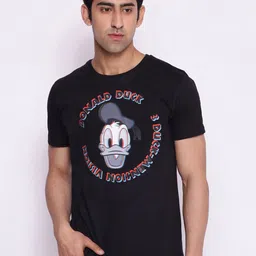 Disney by Wear Your Mind Men Black Blue Donald Duck Printed Pure Cotton T-shirt-picture-23