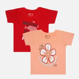 Bodycare Girls Pack Of 2 Typography Printed Cotton T-shirt-picture-44