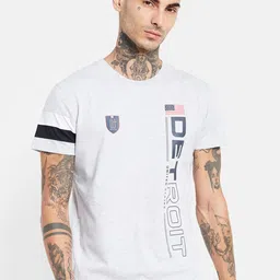 Octave Typography Printed Casual Cotton T-shirt image 1