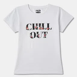 R&B Girls Typography Printed Cotton T-shirt-picture-30
