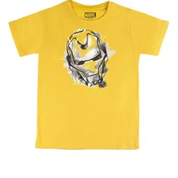 Marvel by Wear Your Mind Boys Yellow Iron Man Printed Pure Cotton T-shirt-picture-33